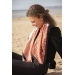 Foulard Mya - Ecru & Rouille