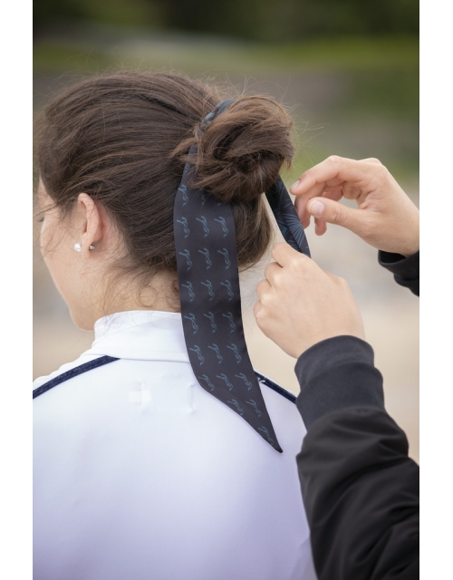 Sonia Twilly Ribbon - Black & Peacock Blue