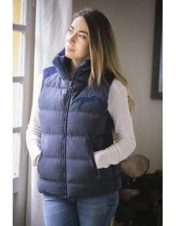 Sonia Sleeveless Padded Vest - Navy