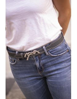 Ceinture Signature Perforée - Bleu