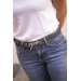 Signature Perforated Leather Belt - Blue
