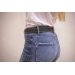 Signature Perforated Leather Belt - Blue