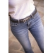 Signature Perforated Leather Belt - Black