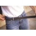 Signature Perforated Leather Belt - Black