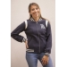 University Teddy Sweat - Navy & Off White