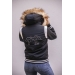 Lyon University Bombers Jacket - Navy & Off White