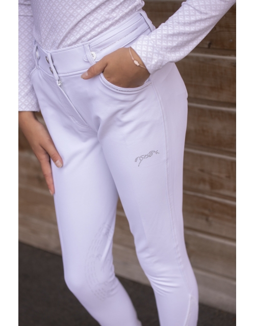 Pantalon d'Équitation Elégance Blanc - Enfant