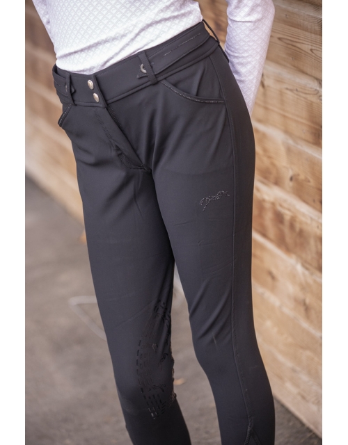 Pantalon d'Équitation Elégance Noir - Enfant