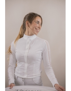 Polo de Concours Las Honey Manches Longues - Blanc