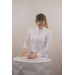 Long Sleeve Las Honey Show Polo Shirt - White