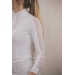 Long Sleeve Las Honey Show Polo Shirt - White