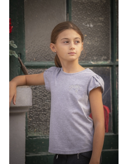 Heather Grey Eden by Pénélope Ysae T-Shirt - Children