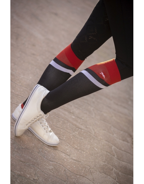 Fun Riding Socks - Terracotta & Black