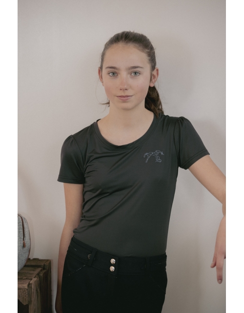 T-Shirt Techty Gris Foncé - Enfant