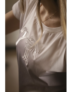 Grey Tie & Dye Poppy Strass T-Shirt - Children
