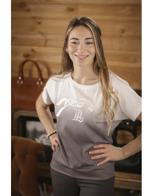 T-Shirt Poppy Strass Tie & Dye - Gris