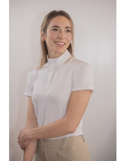 Las Honey Short-sleeved Show Polo Shirt - White