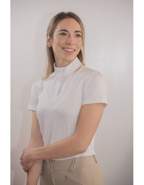 Polo de Concours Las Honey Manches Courtes - Blanc