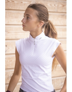 Séville White Competition Polo shirt - Children