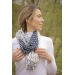 Alix Stole - Blue Grey & Ecru