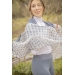 Alix Stole - Blue Grey & Ecru