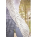 Alix Stole - Blue Grey & Ecru