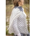Alix Stole - Blue Grey & Ecru