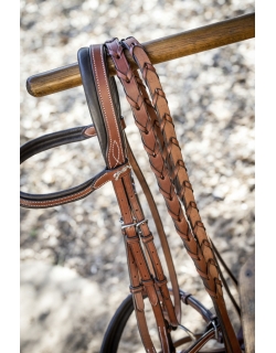 Laced reins - Hazelnut