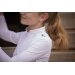 White Long Sleeve Séville Mesh Show Polo Shirt - Children