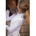 White Long Sleeve Séville Mesh Show Polo Shirt - Children