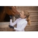 White Long Sleeve Séville Mesh Show Polo Shirt - Children