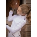 White Long Sleeve Séville Mesh Show Polo Shirt - Children