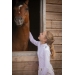 White Long Sleeve Séville Mesh Show Polo Shirt - Children