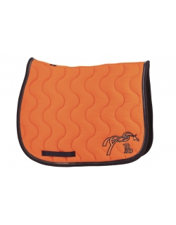 Classic Point Sellier Saddle Pad - Orange & Navy