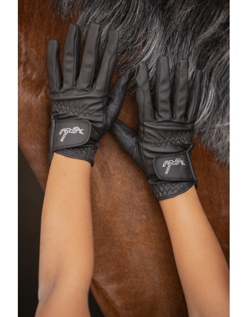 Gants Prisma Strass Eden by Pénélope Noir - Enfant