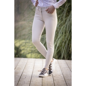 Pantalon D'équitation Vintage - Taille 6-8 (environ M), Couleur Beige, Coton - Occasion, Style Miss Mazel