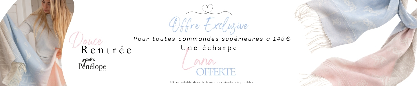 Du 5 au 12 septembre : à partir de 149€ d’achat, une étole Lana Rainbow offerte 